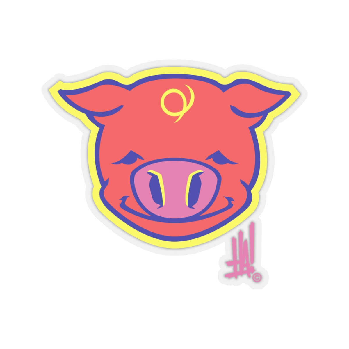 'PigBRAND' Kiss-Cut Stickers - Streetwear, Paper products - Merchandise, Hella Sexy Dope - HSD, Hella Sexy Dope - Hella Sexy Dope