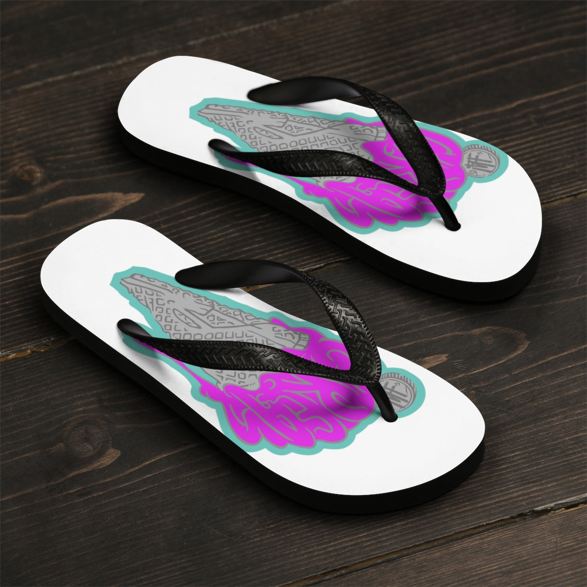 'CREAME' Unisex Flip-Flops - Streetwear, Shoes - Merchandise, Hella Sexy Dope - HSD, Hella Sexy Dope - Hella Sexy Dope