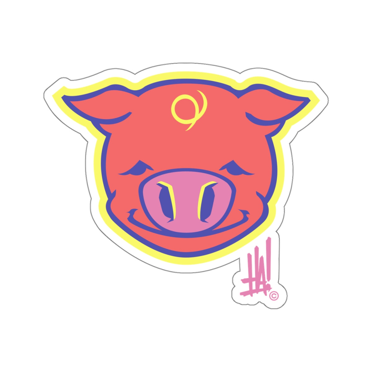 'PigBRAND' Kiss-Cut Stickers - Streetwear, Paper products - Merchandise, Hella Sexy Dope - HSD, Hella Sexy Dope - Hella Sexy Dope