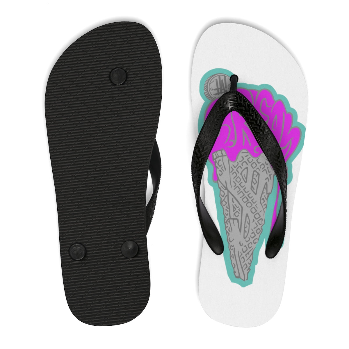 'CREAME' Unisex Flip-Flops - Streetwear, Shoes - Merchandise, Hella Sexy Dope - HSD, Hella Sexy Dope - Hella Sexy Dope