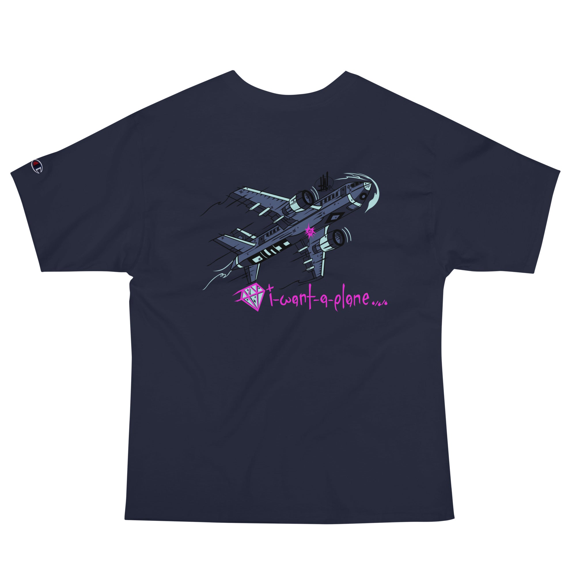 'I Want A Plane' Unisex HSD x Champion T-Shirt