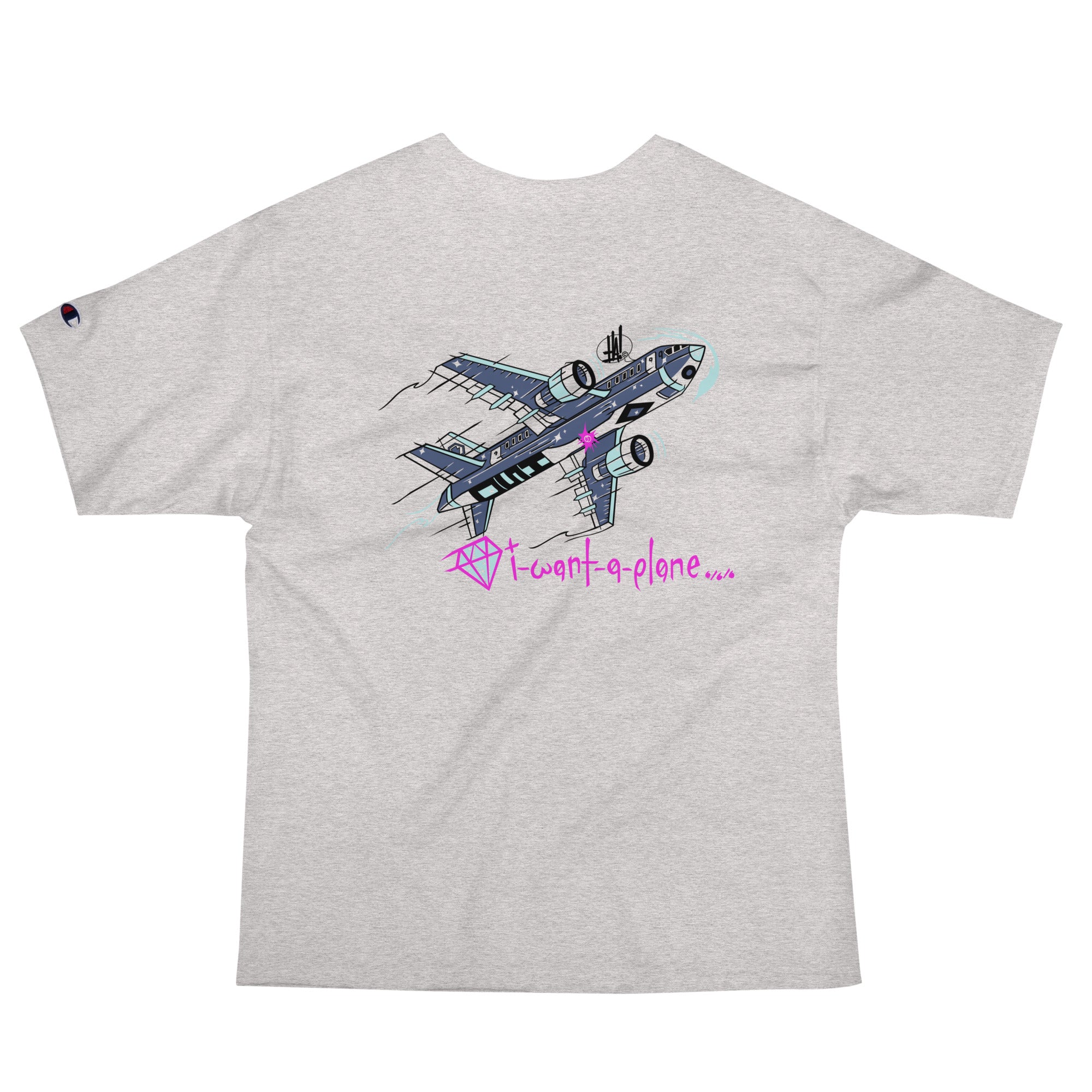 'I Want A Plane' Unisex HSD x Champion T-Shirt