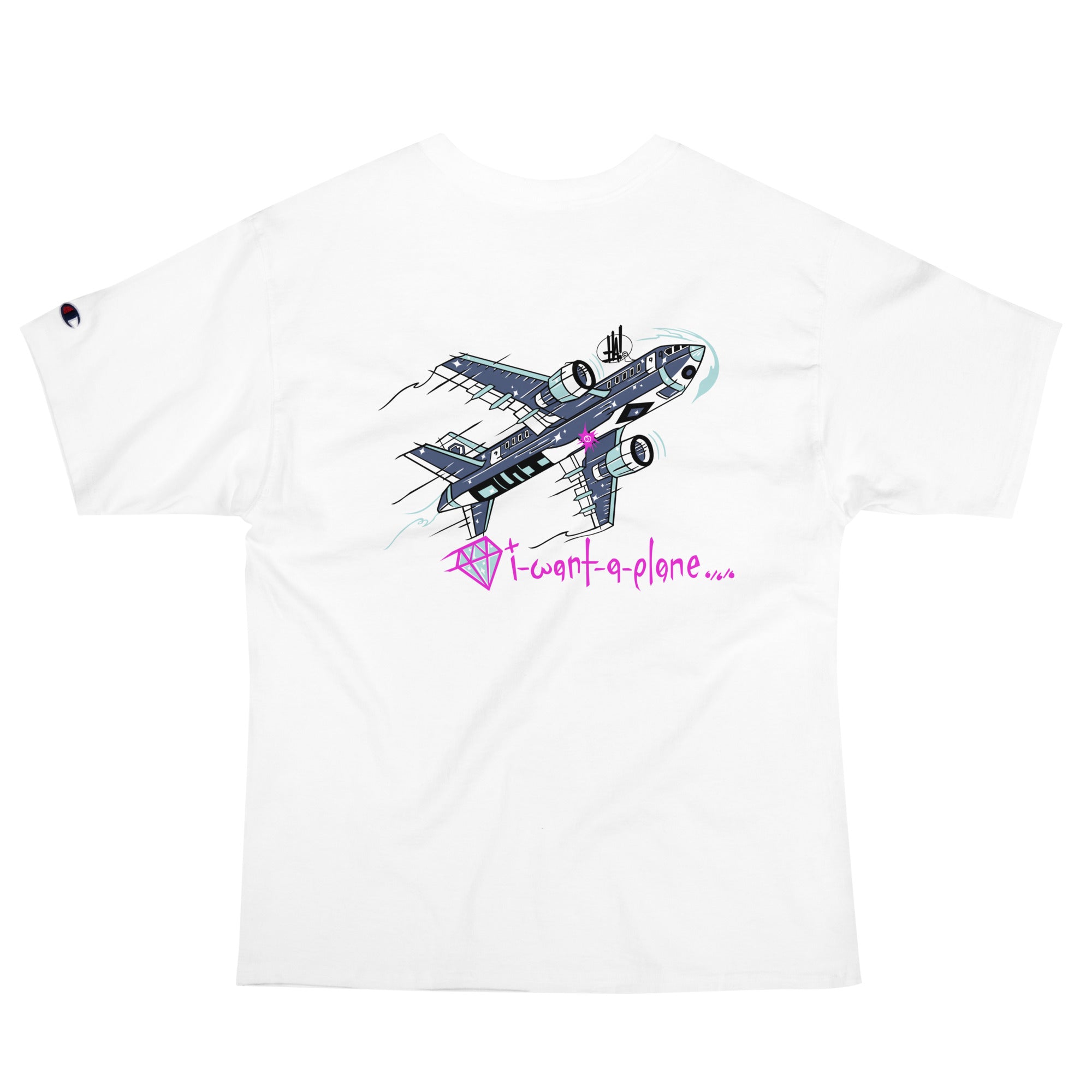 'I Want A Plane' Unisex HSD x Champion T-Shirt