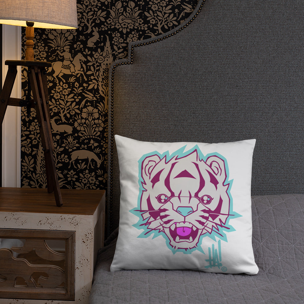 'TigerBRAND' Basic Throw Pillow - Streetwear, Home Decor - Merchandise, Hella Sexy Dope - HSD, Hella Sexy Dope - Hella Sexy Dope
