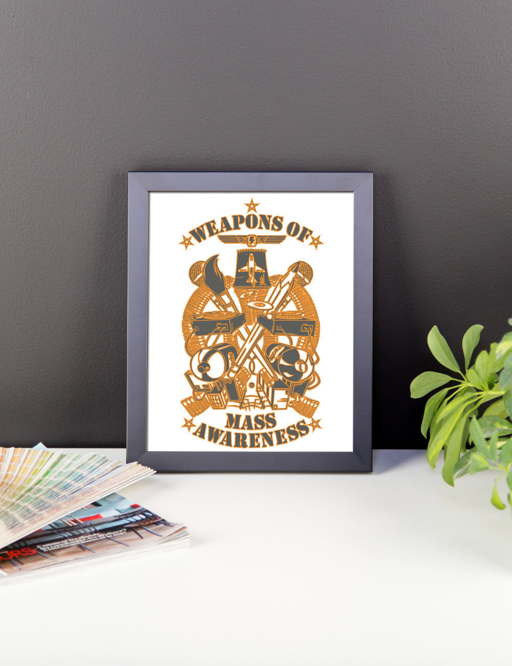 'Weapons of Mass Awareness' Framed poster - Streetwear, Print - Merchandise, Hella Sexy Dope - HSD, Hella Sexy Dope - Hella Sexy Dope