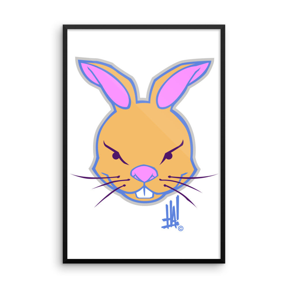 'RabbitBRAND' Framed poster - Streetwear, Print - Merchandise, Hella Sexy Dope - HSD, Hella Sexy Dope - Hella Sexy Dope