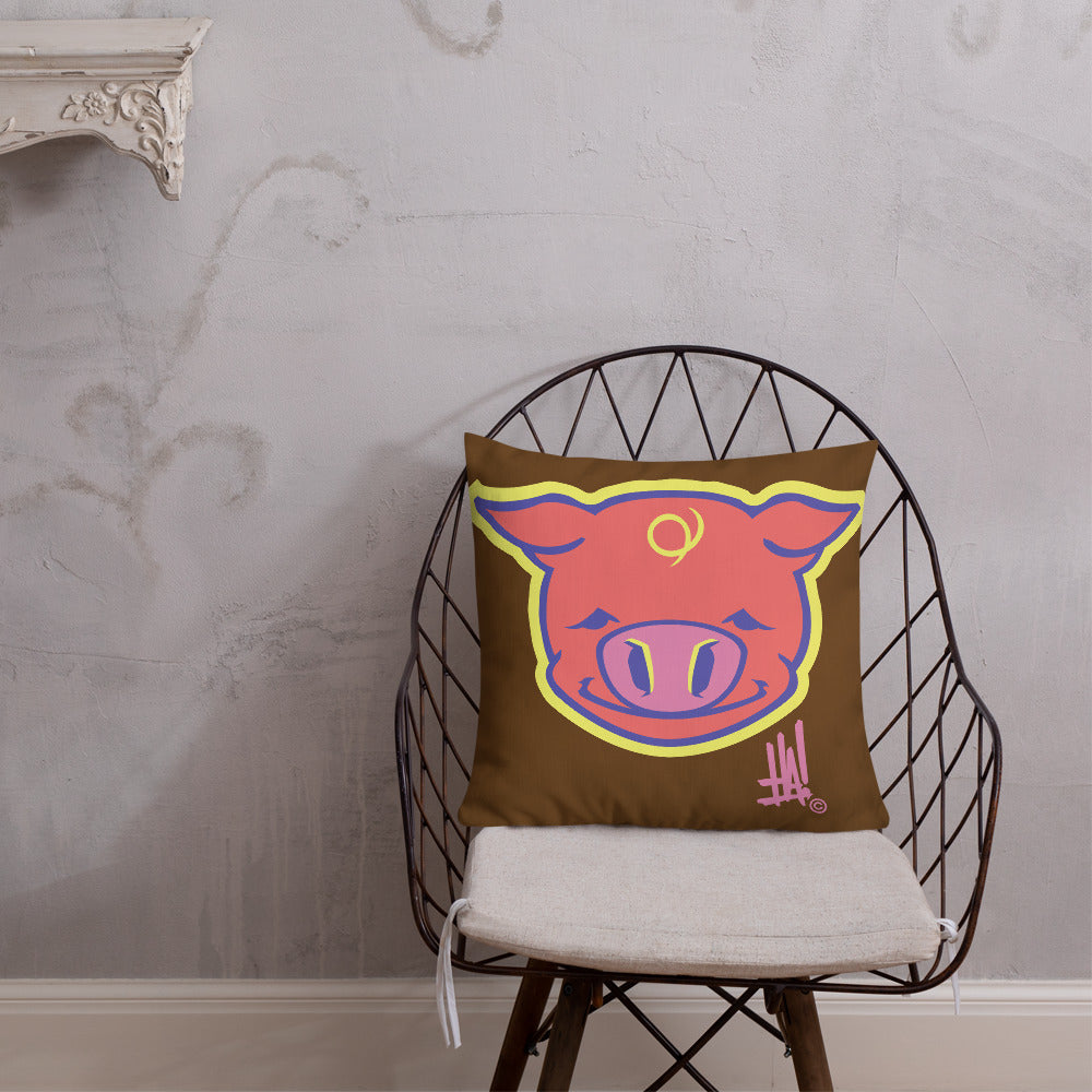 'PigBRAND' Premium Pillow - Streetwear, Home Decor - Merchandise, Hella Sexy Dope - HSD, Hella Sexy Dope - Hella Sexy Dope