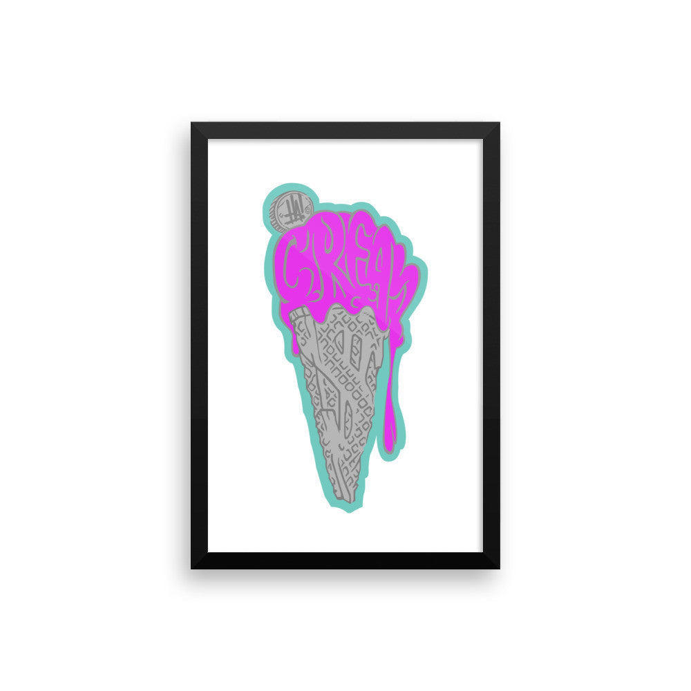 'CREAME' Framed poster - Streetwear, Print - Merchandise, Hella Sexy Dope - HSD, Hella Sexy Dope - Hella Sexy Dope