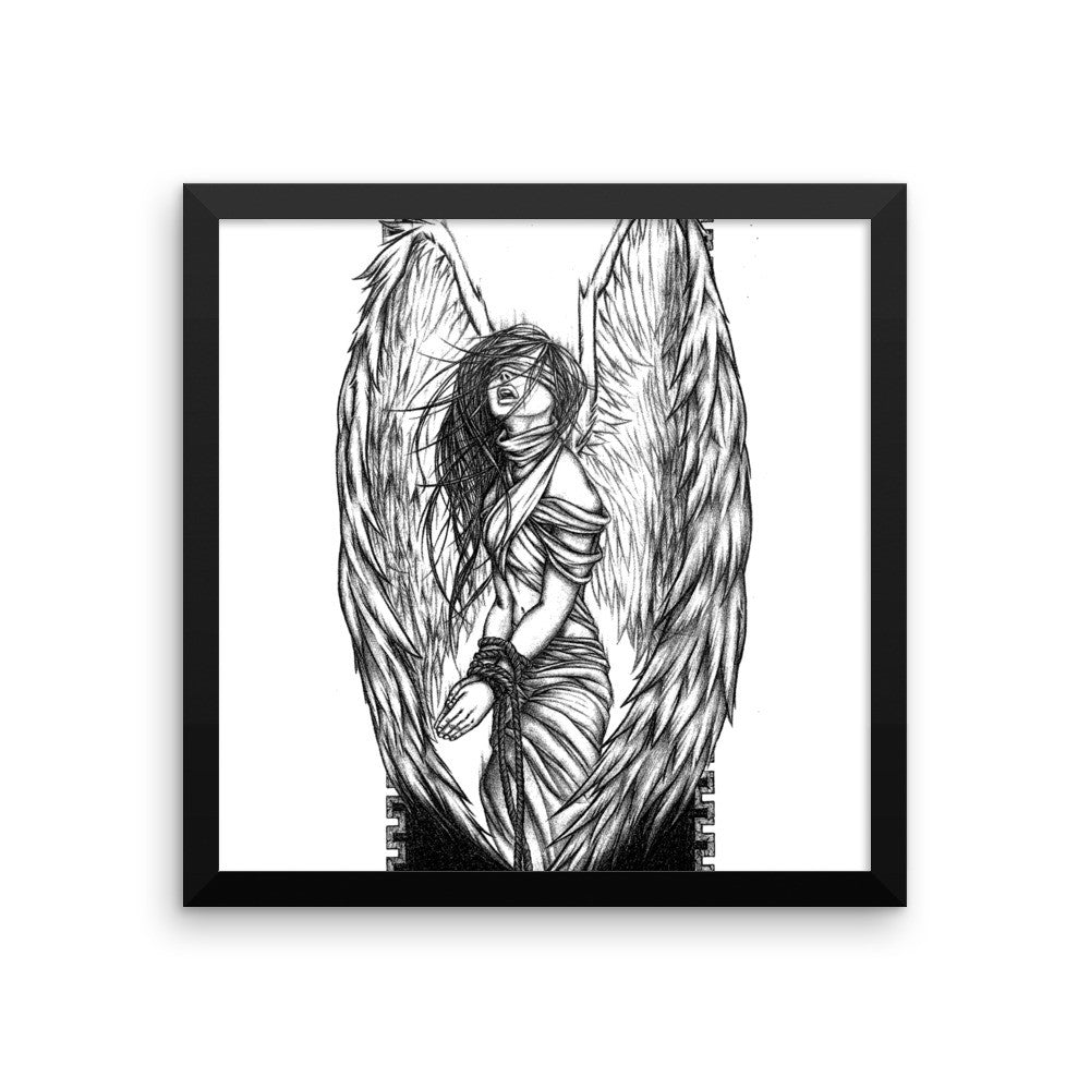 'Fallen Angel' Framed photo paper poster - Streetwear, Print - Merchandise, Hella Sexy Dope - HSD, Hella Sexy Dope - Hella Sexy Dope