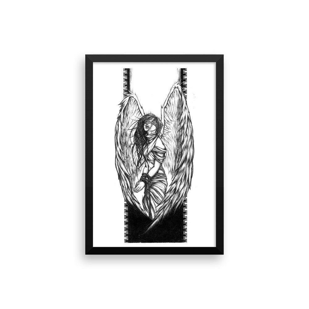 'Fallen Angel' Framed photo paper poster - Streetwear, Print - Merchandise, Hella Sexy Dope - HSD, Hella Sexy Dope - Hella Sexy Dope