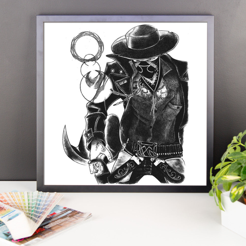 'The Gangsta' Framed poster - Streetwear, Print - Merchandise, Hella Sexy Dope - HSD, Hella Sexy Dope - Hella Sexy Dope