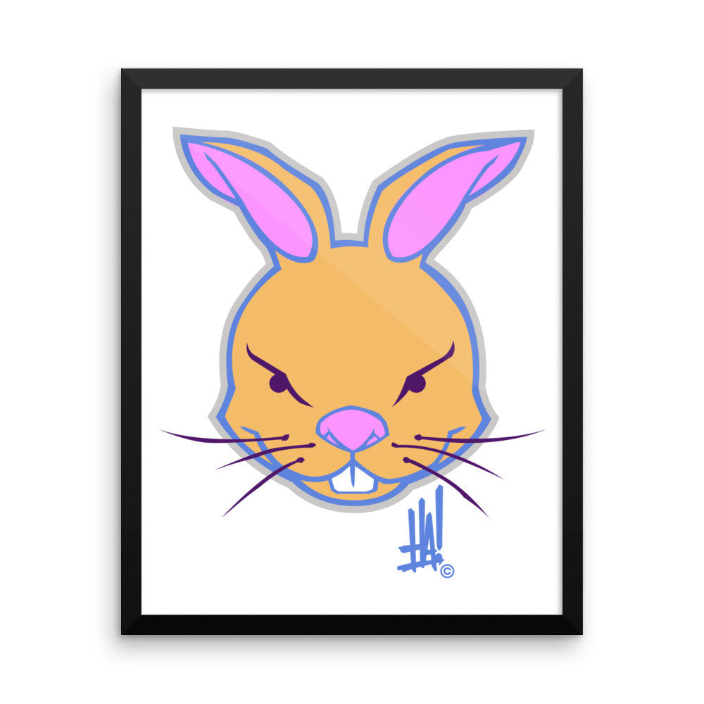 'RabbitBRAND' Framed poster - Streetwear, Print - Merchandise, Hella Sexy Dope - HSD, Hella Sexy Dope - Hella Sexy Dope