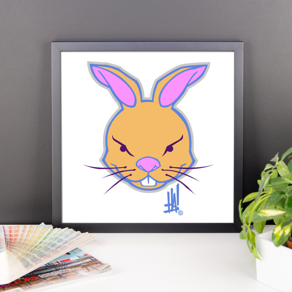 'RabbitBRAND' Framed poster - Streetwear, Print - Merchandise, Hella Sexy Dope - HSD, Hella Sexy Dope - Hella Sexy Dope
