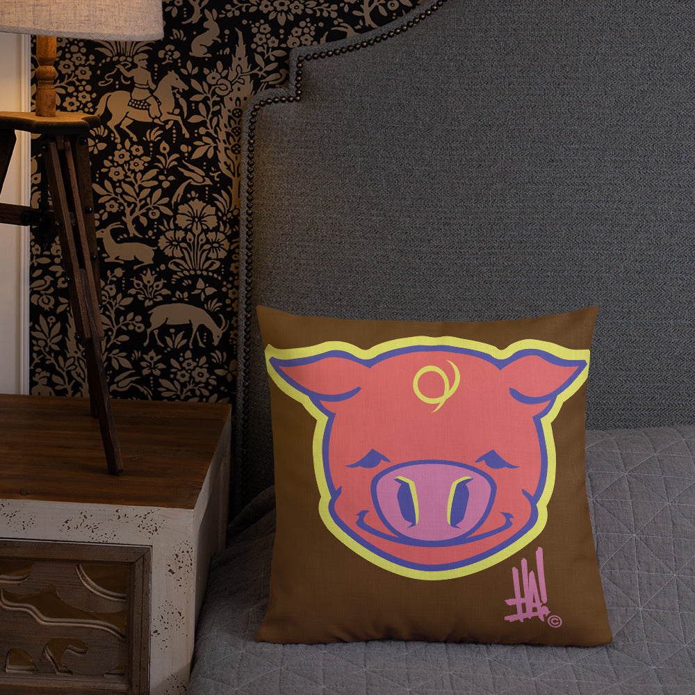 'PigBRAND' Premium Pillow - Streetwear, Home Decor - Merchandise, Hella Sexy Dope - HSD, Hella Sexy Dope - Hella Sexy Dope