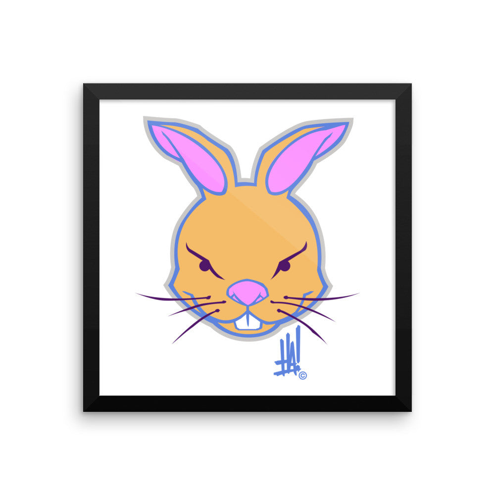 'RabbitBRAND' Framed poster - Streetwear, Print - Merchandise, Hella Sexy Dope - HSD, Hella Sexy Dope - Hella Sexy Dope