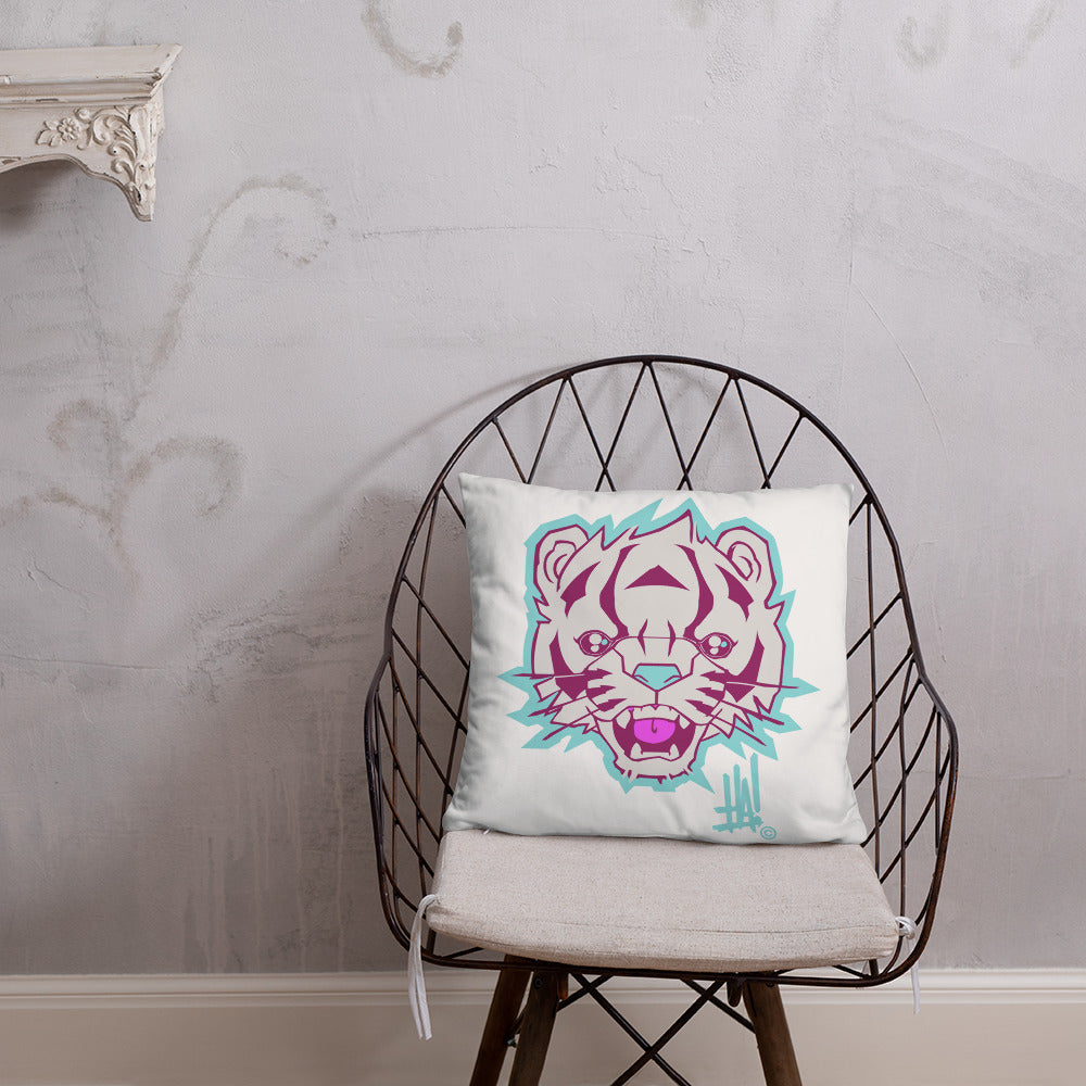 'TigerBRAND' Basic Throw Pillow - Streetwear, Home Decor - Merchandise, Hella Sexy Dope - HSD, Hella Sexy Dope - Hella Sexy Dope
