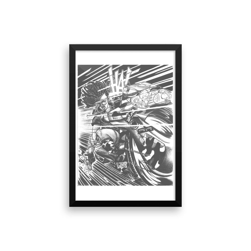 'Akira Homage' Framed photo poster - Streetwear, Print - Merchandise, Hella Sexy Dope - HSD, Hella Sexy Dope - Hella Sexy Dope
