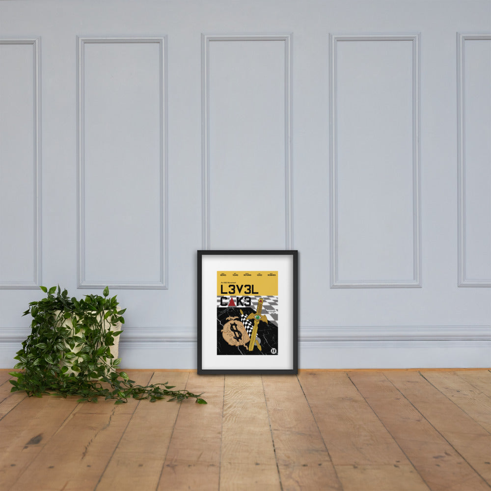 'L3v3l Cak3' Framed poster - Streetwear, Print - Merchandise, Hella Sexy Dope - HSD, Hella Sexy Dope - Hella Sexy Dope