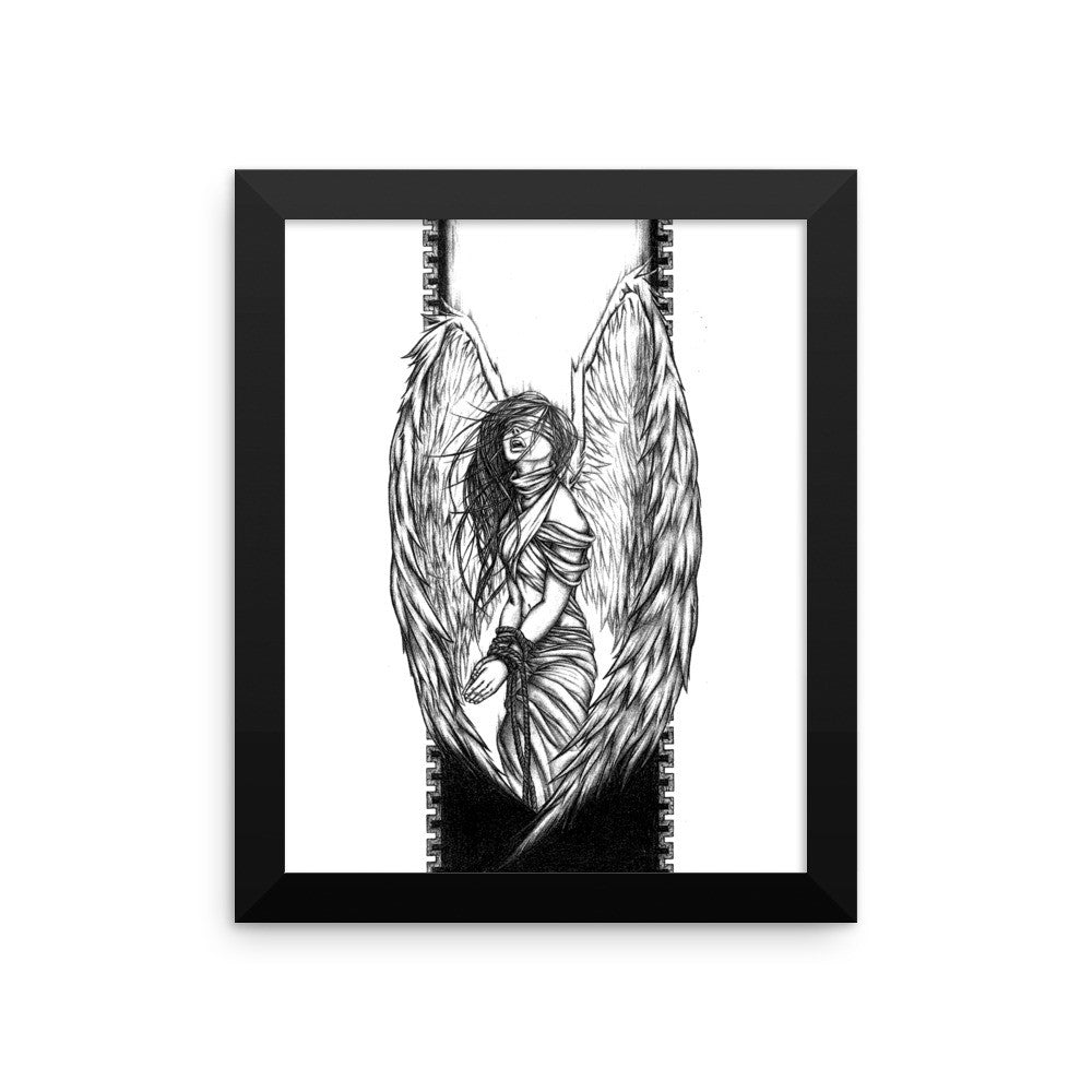 'Fallen Angel' Framed photo paper poster - Streetwear, Print - Merchandise, Hella Sexy Dope - HSD, Hella Sexy Dope - Hella Sexy Dope