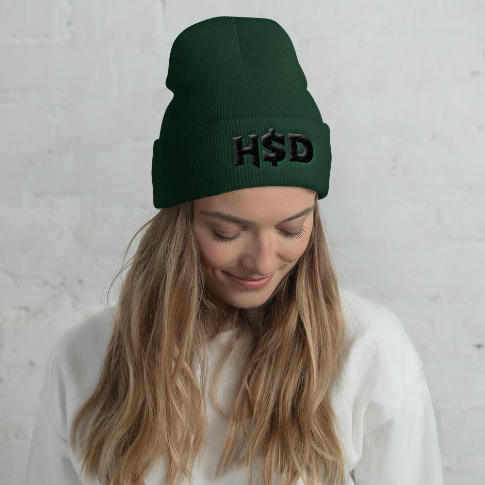 'HSD Monie' Cuffed Beanie - Streetwear, Accessory - Merchandise, Hella Sexy Dope - HSD, Hella Sexy Dope - Hella Sexy Dope