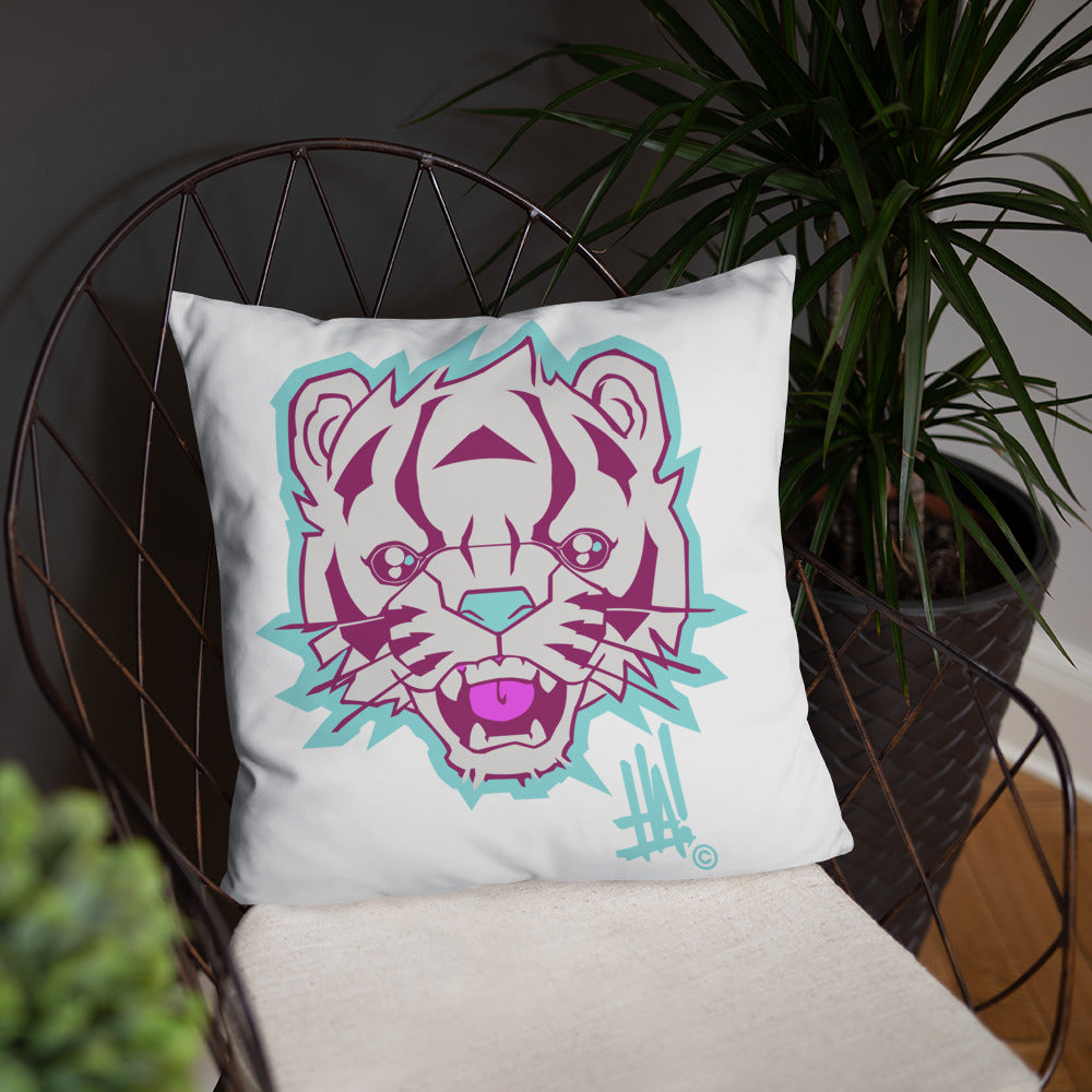 'TigerBRAND' Basic Throw Pillow - Streetwear, Home Decor - Merchandise, Hella Sexy Dope - HSD, Hella Sexy Dope - Hella Sexy Dope