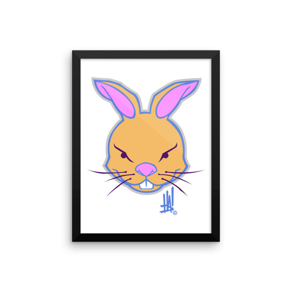 'RabbitBRAND' Framed poster - Streetwear, Print - Merchandise, Hella Sexy Dope - HSD, Hella Sexy Dope - Hella Sexy Dope