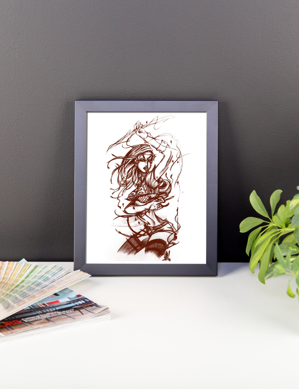 'Space-Girl' Framed photo paper poster - Streetwear, Print - Merchandise, Hella Sexy Dope - HSD, Hella Sexy Dope - Hella Sexy Dope
