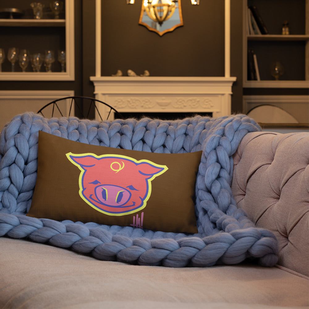 'PigBRAND' Premium Pillow - Streetwear, Home Decor - Merchandise, Hella Sexy Dope - HSD, Hella Sexy Dope - Hella Sexy Dope