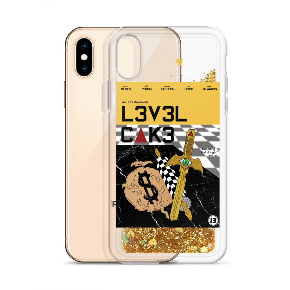'L3v3l Cak3' Liquid Glitter Phone Case - Streetwear, Accessory - Merchandise, Hella Sexy Dope - HSD, Hella Sexy Dope - Hella Sexy Dope