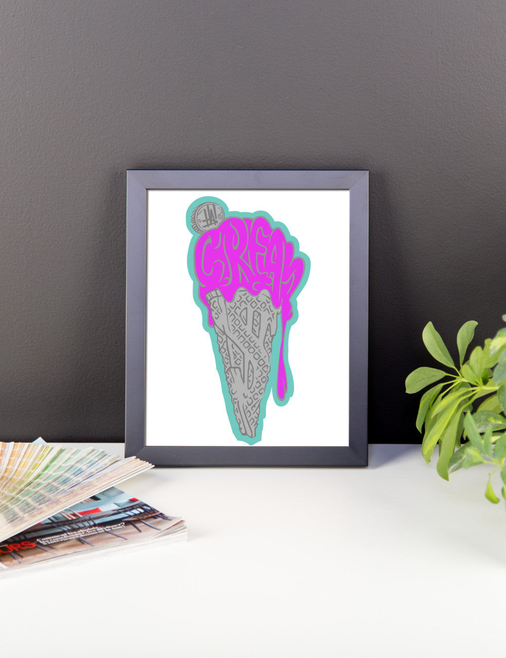 'CREAME' Framed poster - Streetwear, Print - Merchandise, Hella Sexy Dope - HSD, Hella Sexy Dope - Hella Sexy Dope