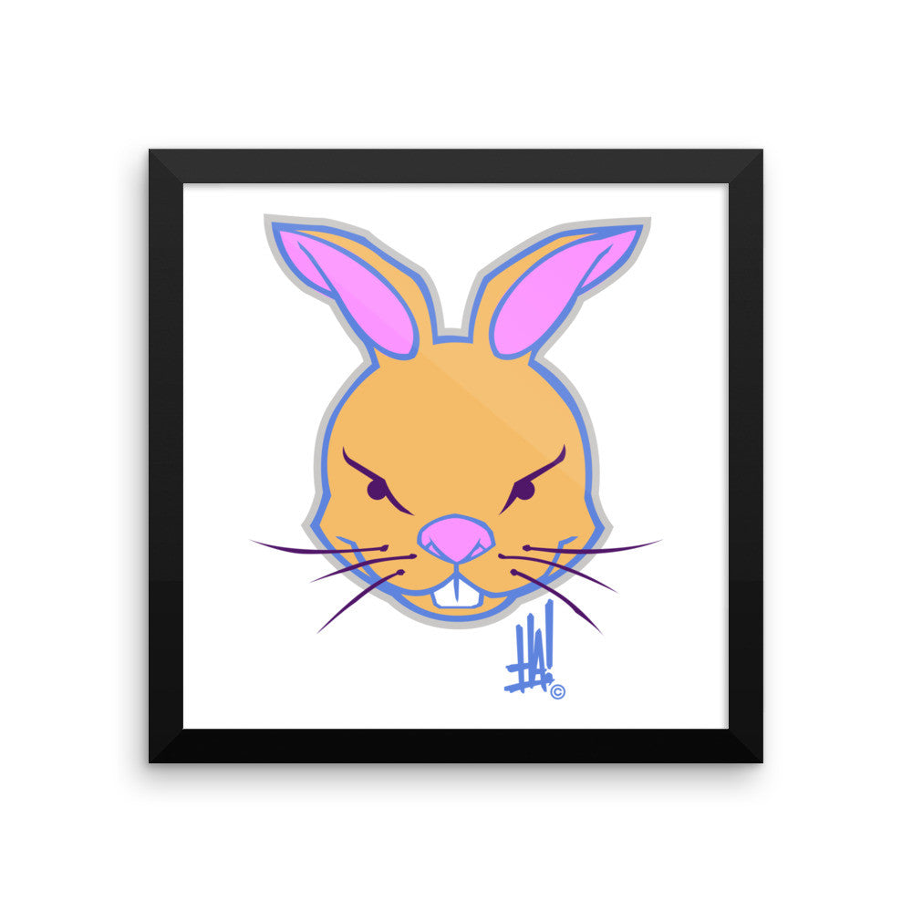 'RabbitBRAND' Framed poster - Streetwear, Print - Merchandise, Hella Sexy Dope - HSD, Hella Sexy Dope - Hella Sexy Dope