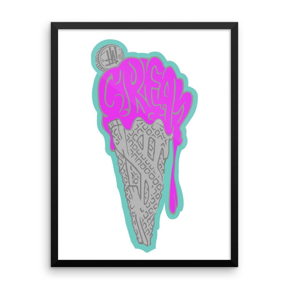 'CREAME' Framed poster - Streetwear, Print - Merchandise, Hella Sexy Dope - HSD, Hella Sexy Dope - Hella Sexy Dope