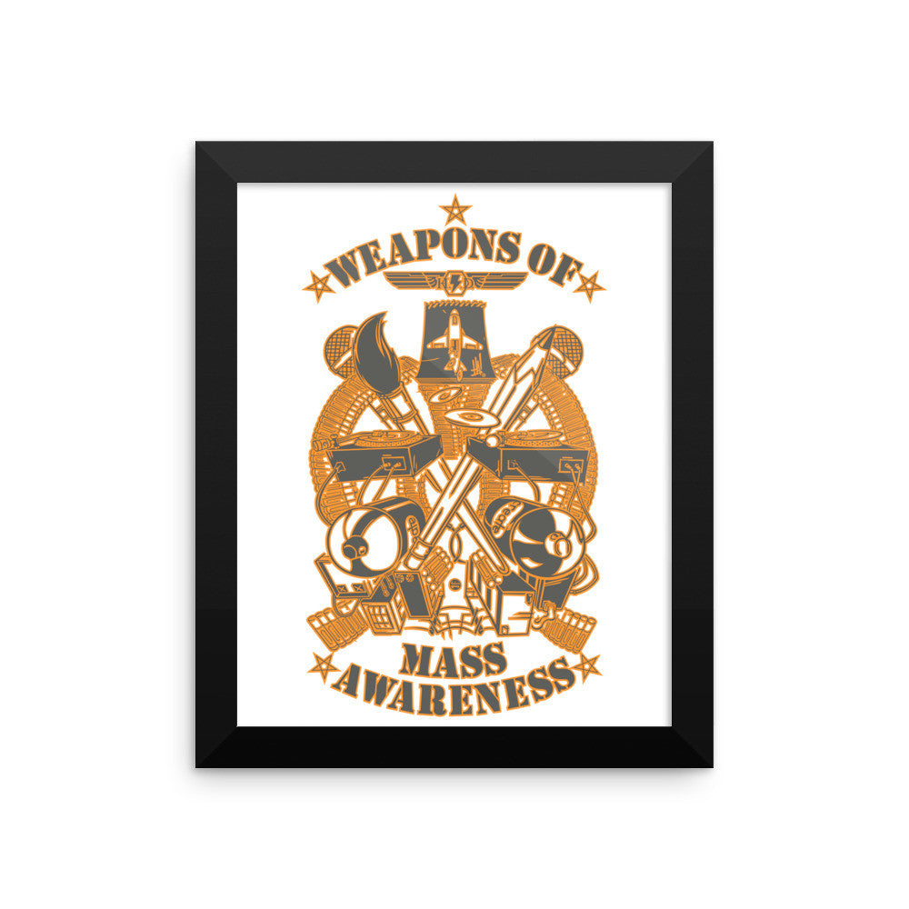 'Weapons of Mass Awareness' Framed poster - Streetwear, Print - Merchandise, Hella Sexy Dope - HSD, Hella Sexy Dope - Hella Sexy Dope