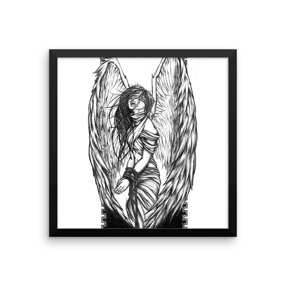 'Fallen Angel' Framed photo paper poster - Streetwear, Print - Merchandise, Hella Sexy Dope - HSD, Hella Sexy Dope - Hella Sexy Dope