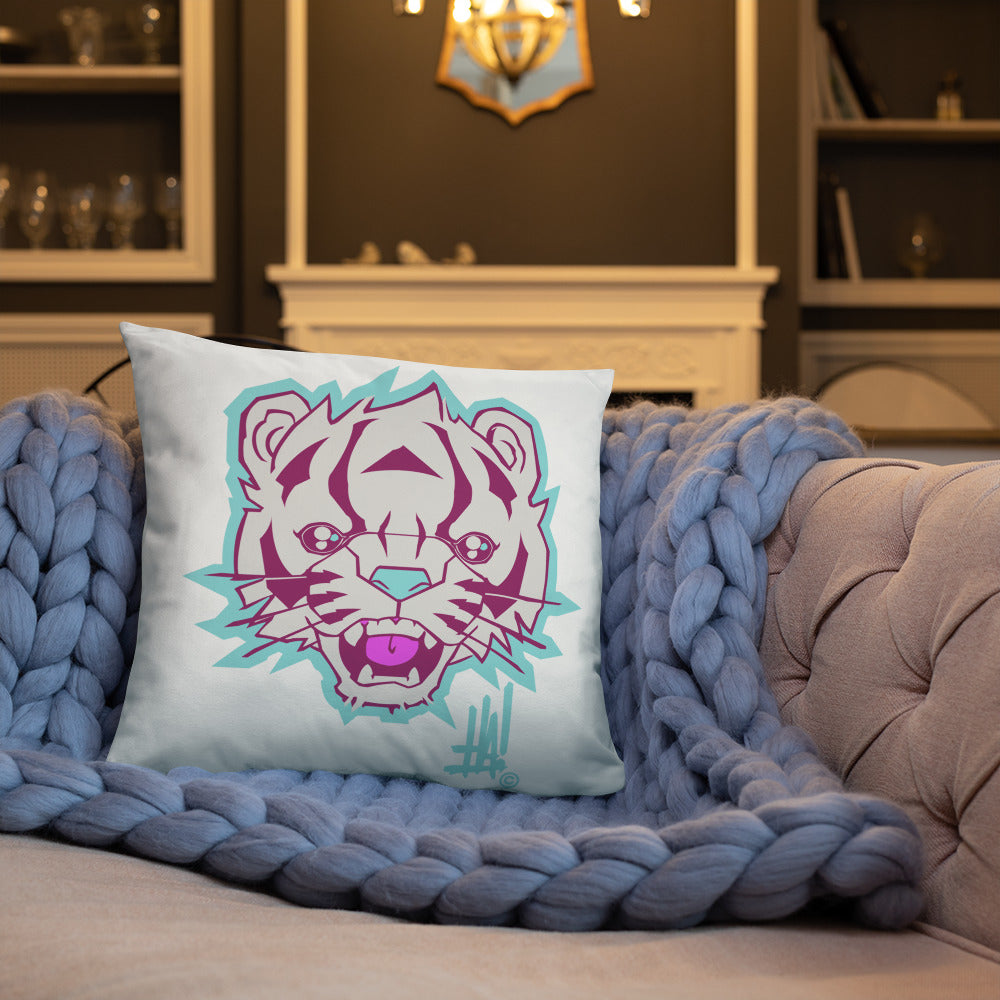 'TigerBRAND' Basic Throw Pillow - Streetwear, Home Decor - Merchandise, Hella Sexy Dope - HSD, Hella Sexy Dope - Hella Sexy Dope