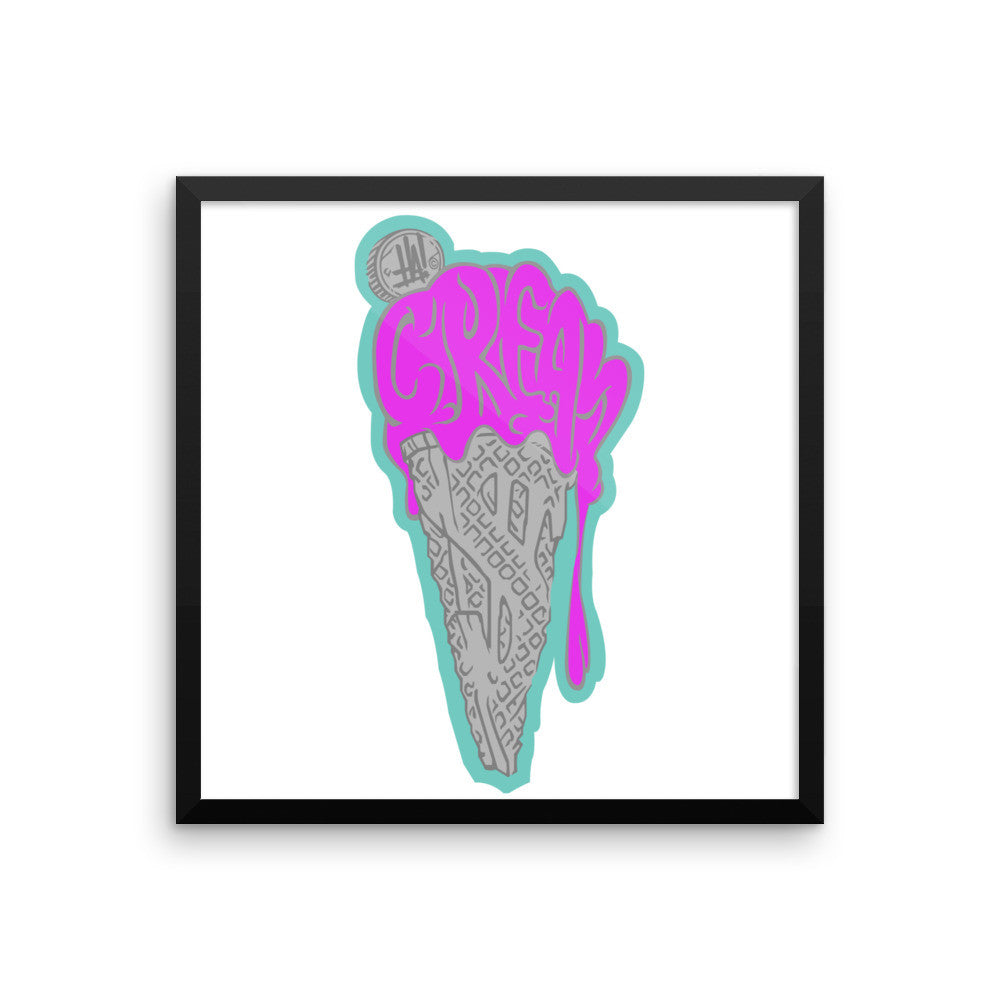 'CREAME' Framed poster - Streetwear, Print - Merchandise, Hella Sexy Dope - HSD, Hella Sexy Dope - Hella Sexy Dope