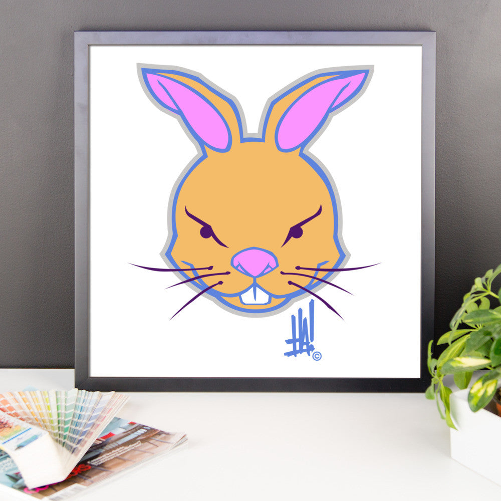 'RabbitBRAND' Framed poster - Streetwear, Print - Merchandise, Hella Sexy Dope - HSD, Hella Sexy Dope - Hella Sexy Dope