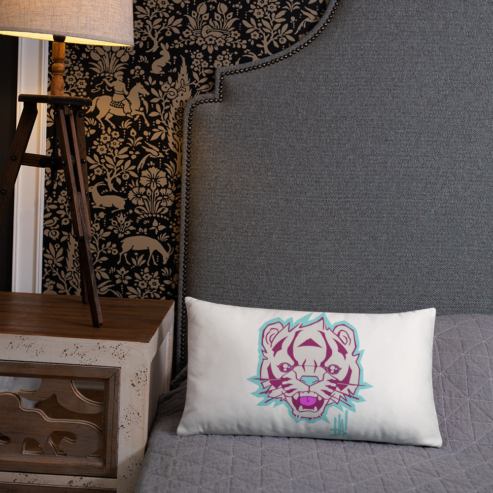 'TigerBRAND' Basic Throw Pillow - Streetwear, Home Decor - Merchandise, Hella Sexy Dope - HSD, Hella Sexy Dope - Hella Sexy Dope