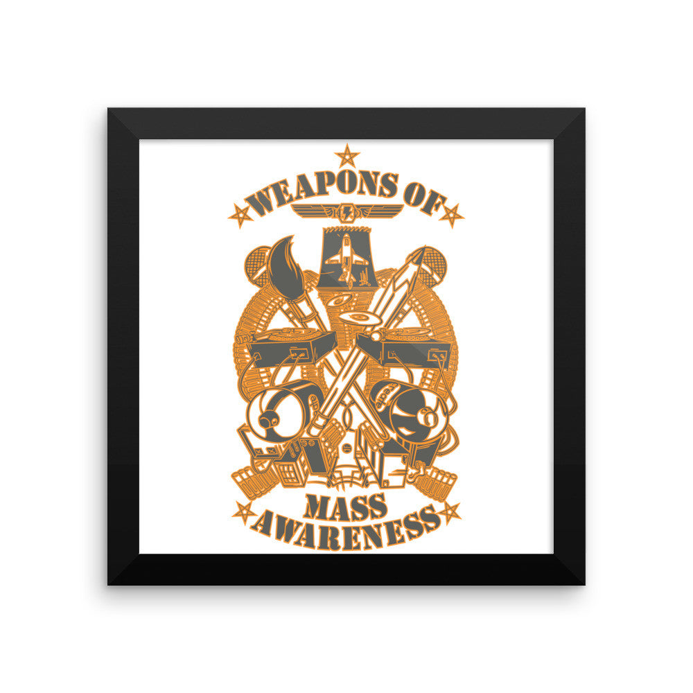'Weapons of Mass Awareness' Framed poster - Streetwear, Print - Merchandise, Hella Sexy Dope - HSD, Hella Sexy Dope - Hella Sexy Dope