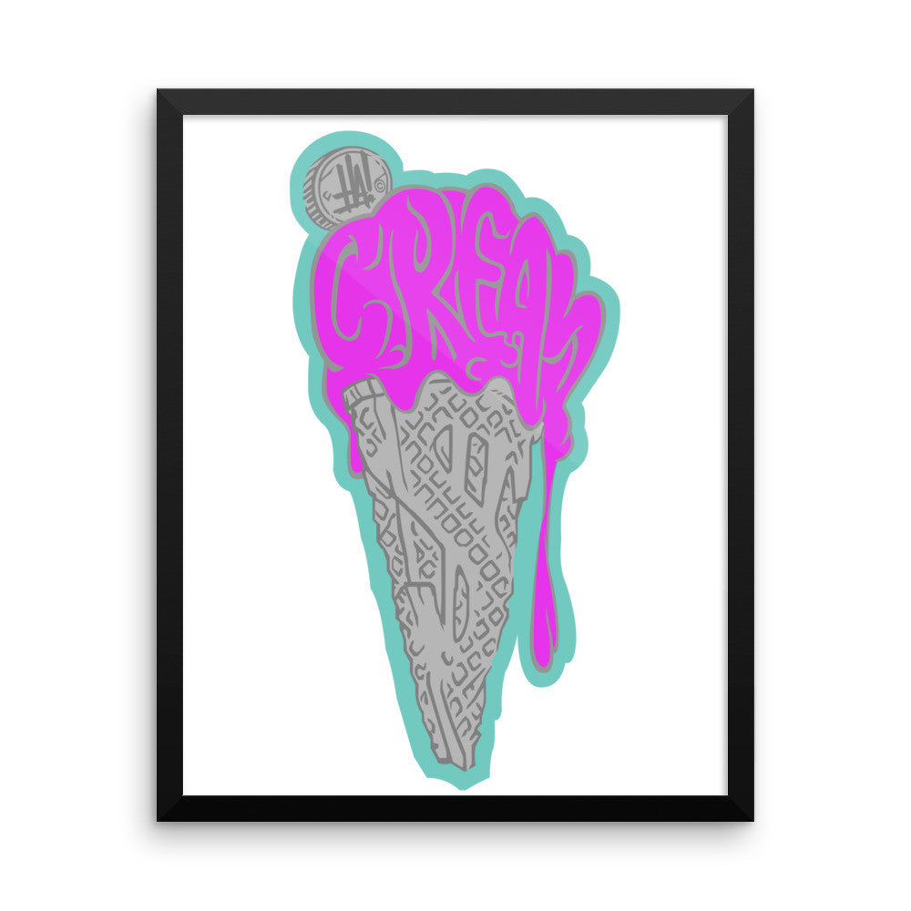 'CREAME' Framed poster - Streetwear, Print - Merchandise, Hella Sexy Dope - HSD, Hella Sexy Dope - Hella Sexy Dope