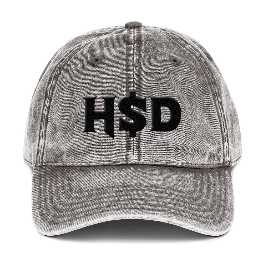'HSD Monie' Vintage Cotton Twill Cap - Streetwear, Accessory - Merchandise, Hella Sexy Dope - HSD, Hella Sexy Dope - Hella Sexy Dope