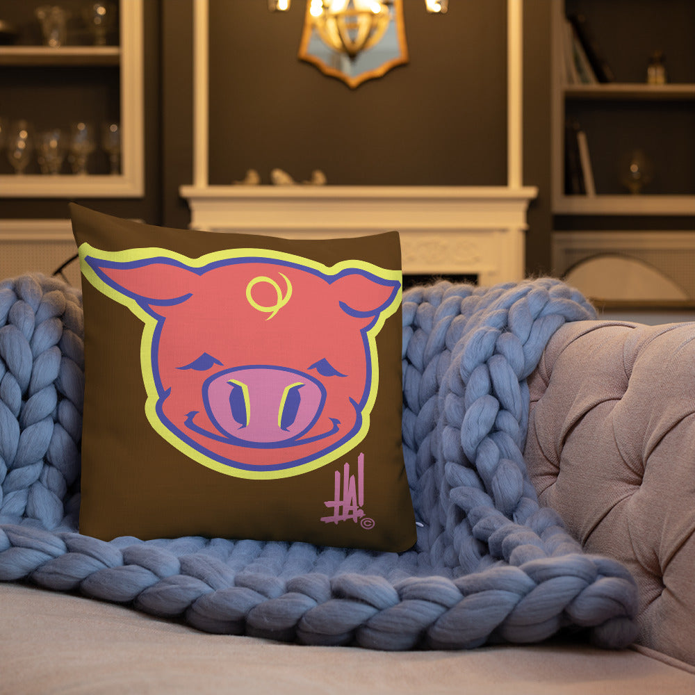 'PigBRAND' Premium Pillow - Streetwear, Home Decor - Merchandise, Hella Sexy Dope - HSD, Hella Sexy Dope - Hella Sexy Dope