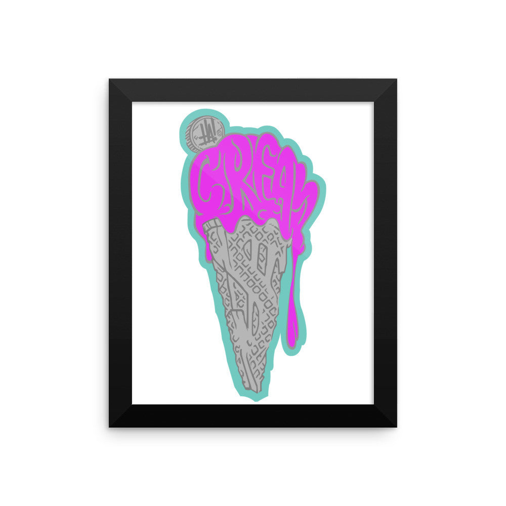 'CREAME' Framed poster - Streetwear, Print - Merchandise, Hella Sexy Dope - HSD, Hella Sexy Dope - Hella Sexy Dope