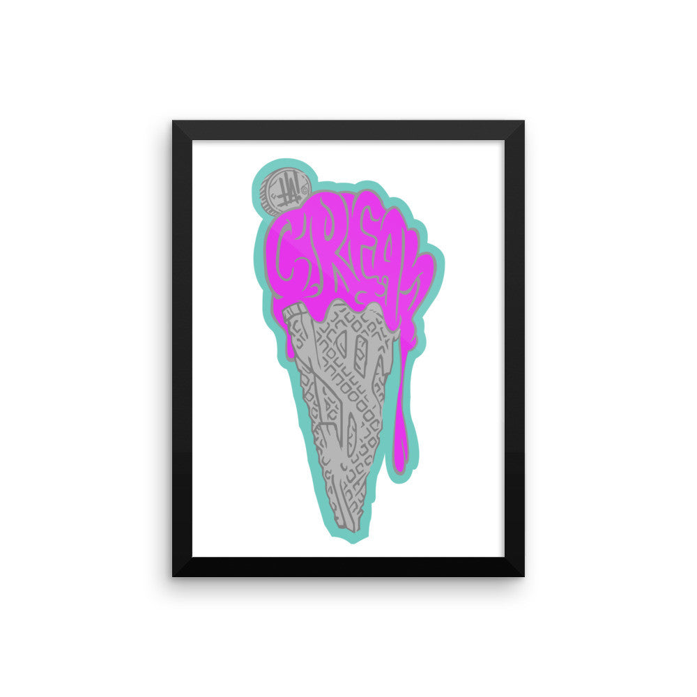 'CREAME' Framed poster - Streetwear, Print - Merchandise, Hella Sexy Dope - HSD, Hella Sexy Dope - Hella Sexy Dope