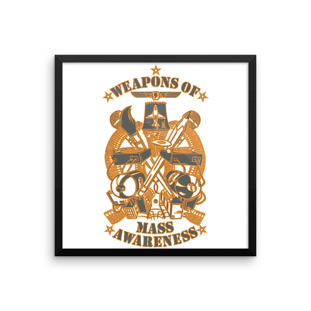 'Weapons of Mass Awareness' Framed poster - Streetwear, Print - Merchandise, Hella Sexy Dope - HSD, Hella Sexy Dope - Hella Sexy Dope