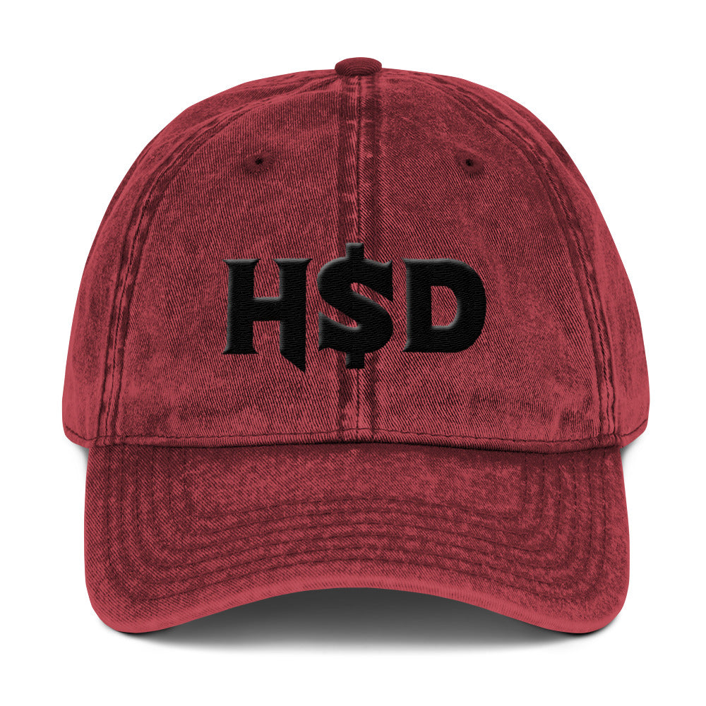 'HSD Monie' Vintage Cotton Twill Cap - Streetwear, Accessory - Merchandise, Hella Sexy Dope - HSD, Hella Sexy Dope - Hella Sexy Dope
