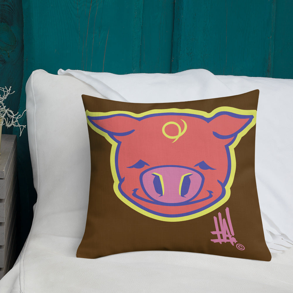 'PigBRAND' Premium Pillow - Streetwear, Home Decor - Merchandise, Hella Sexy Dope - HSD, Hella Sexy Dope - Hella Sexy Dope