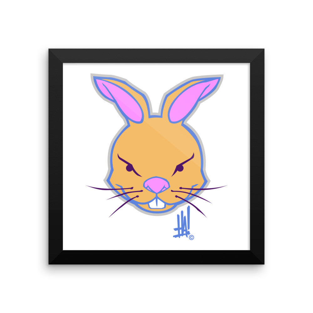 'RabbitBRAND' Framed poster - Streetwear, Print - Merchandise, Hella Sexy Dope - HSD, Hella Sexy Dope - Hella Sexy Dope