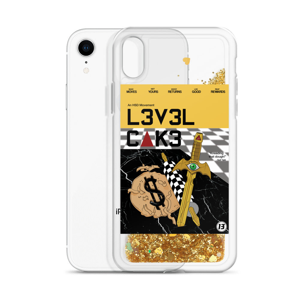 'L3v3l Cak3' Liquid Glitter Phone Case - Streetwear, Accessory - Merchandise, Hella Sexy Dope - HSD, Hella Sexy Dope - Hella Sexy Dope