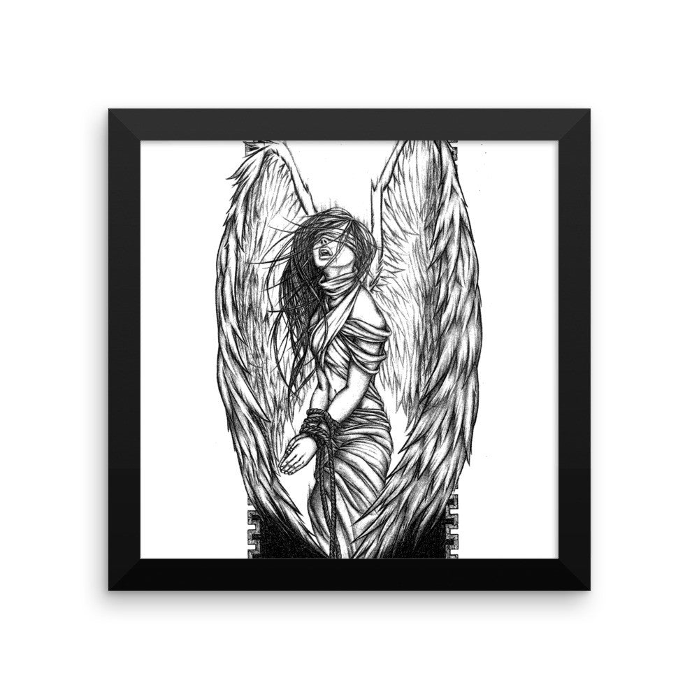 'Fallen Angel' Framed photo paper poster - Streetwear, Print - Merchandise, Hella Sexy Dope - HSD, Hella Sexy Dope - Hella Sexy Dope